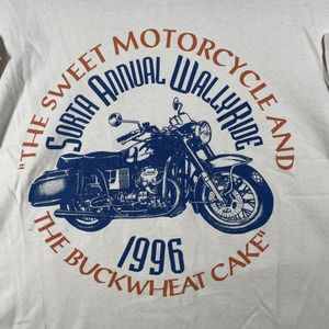 Vintage Hanes Beefy T Shirt 1996 Sorta Annual Wallyride Motorcycle Size XL‎ Y2K